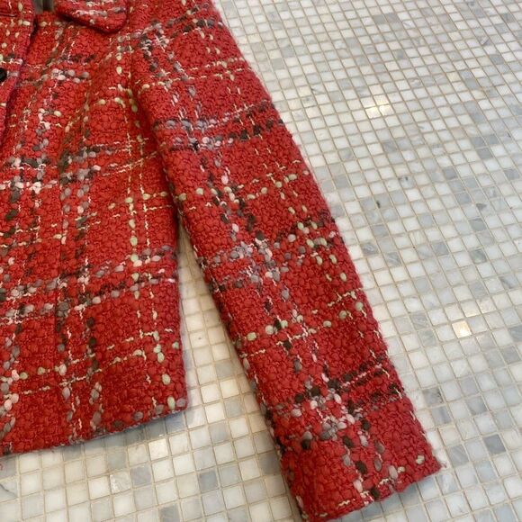 Retro 80s Pink Boucle Power Jacket - Picture 6 of 13